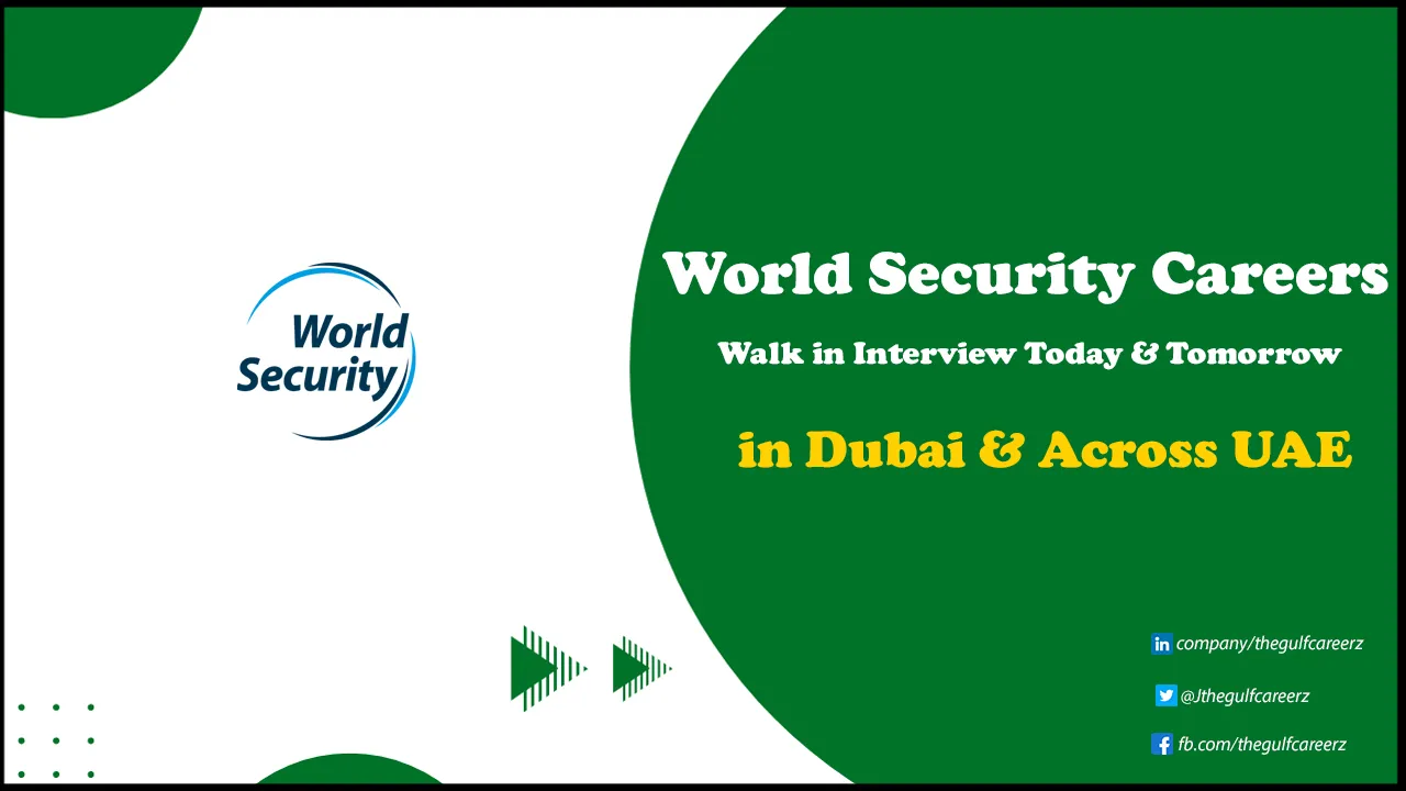 World Security Careers | New Walk in Dates in Security Company World Security Careers